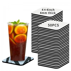 Сублимационные подставки заготовки из неопреновых квадратных круглых подставки для выпивок автомобильные подставки Сублимация пустые